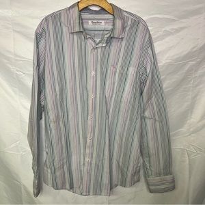 TOMMY BAHAMA The Newport Coast Mens XL Striped Long Sleeve Button Shirt